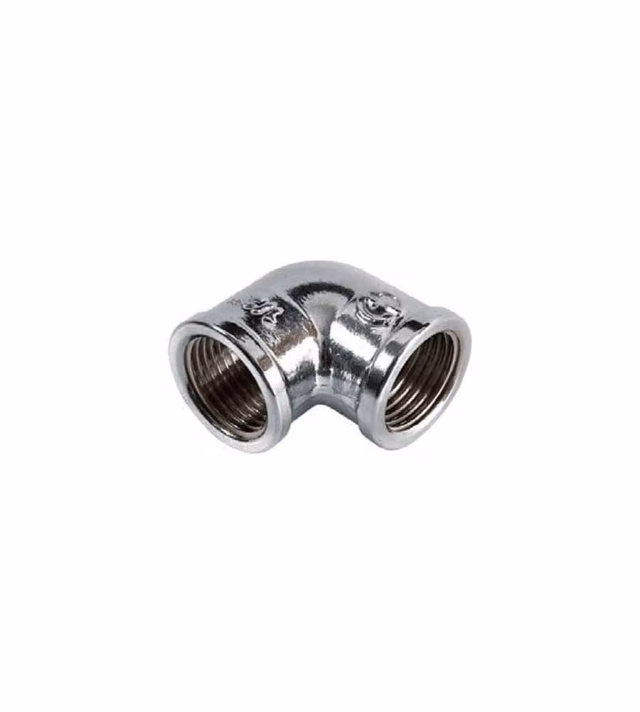 Idrobric Raccordo gomito 90° FF ottone cromato lucido 3/4"