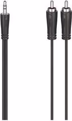 Cavo adattatore Hama da Jack 3,5 mm a 2 RCA, colore nero, lunghezza 3 m
