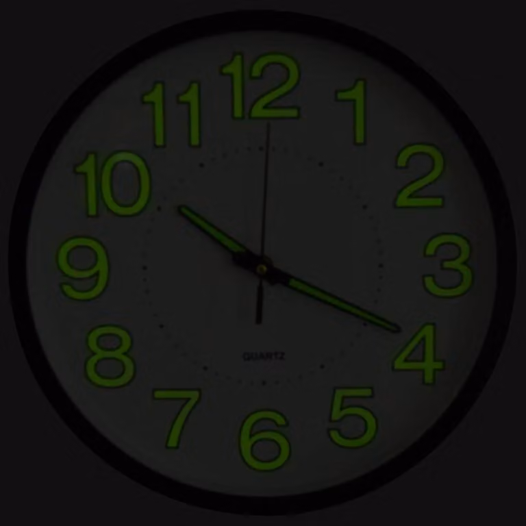 vidaXL Orologio da Parete Luminoso Nero 30 cm