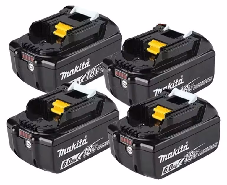 Batterie ricaricabili, 18V, capacità 6000mAh, confezione da 4 batterie da 6.0Ah, 18V
