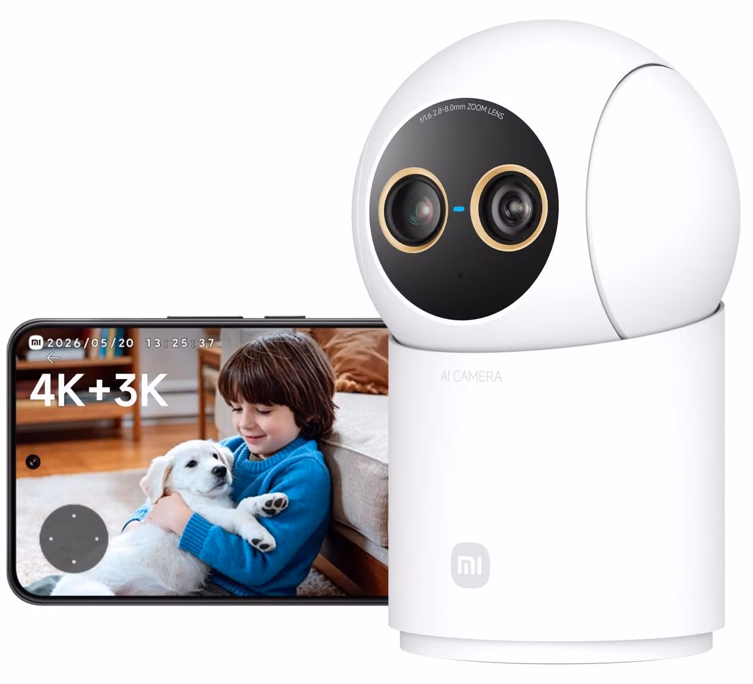 Telecamera di sicurezza interna Xiaomi C701 Pro, con doppia lente 4K+3K