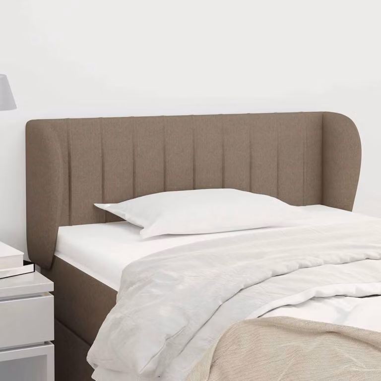 Testiera ad orecchio vidaXL in tessuto color tortora L: 93 cm, P: 23 cm, H: 78-88 cm