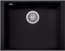 Lavello a vasca singola Telma CUBE Deep Black Opaco L: 56 cm, P: 43,5 cm