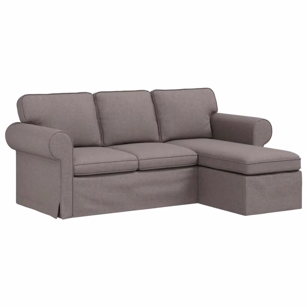 Divano angolare Talpa vidaXL in tessuto con coperture rimovibili, L/P/H: 195 x 138 x 80 cm, disponibile in beige o grigio – 2