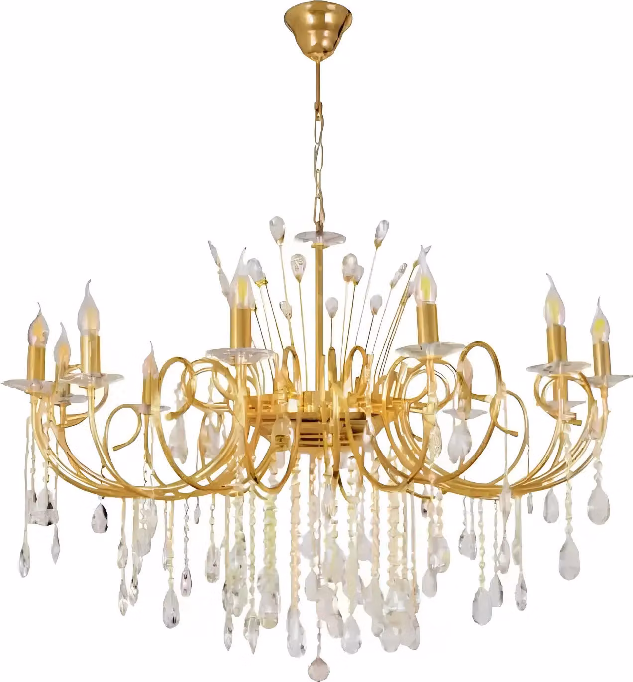 Kronleuchter Leuchte Lampe Wohnzimmer Goldglas Luxus Deckenleuchte Lampen