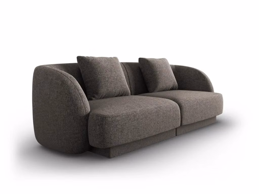 Divano 2 posti Tulum Cosmopolitan Design in ciniglia grigio L: 180 cm, P: 70 cm, H: 90 cm – 2
