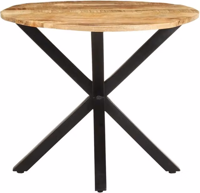 Tavolino laterale di servizio Design In in legno di mango e metallo marrone L/P/H: 68 x 68 x 56 cm