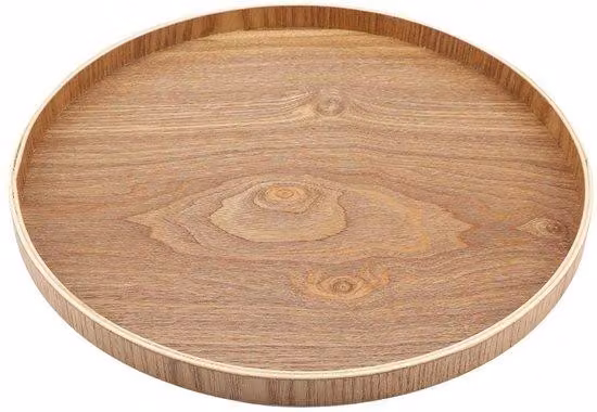 Tavolino multifunzione in legno - Formato rotondo - Antiscivolo - Salvaspazio - 20x20 cm - Bianco - Adatto per interni/esterni