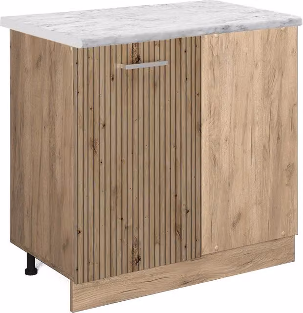 Mobile ad angolo cucina R-Line Rovere artigianale/Rovere dorato 86 cm PL Marmo Vicco