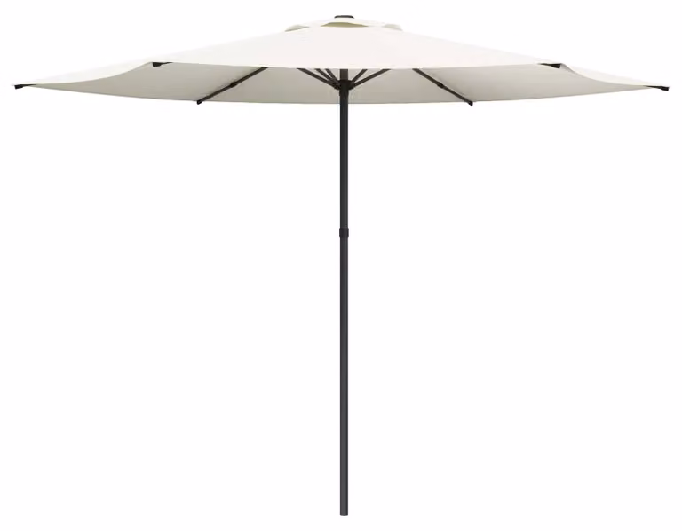 Ombrello da giardino 300 x 300 cm Poliestere Rettangolare Crema