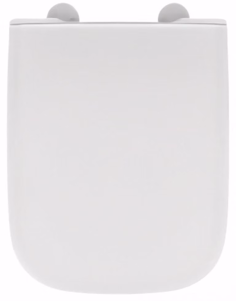Schläfer 4649106 - Sedile Copriwater slim Ideal Standard Serie I Life A originale (T481201), Tavoletta WC in Termoindurente Bianco Lucido, Cerniere in Acciaio, Ricambio con Forma Dedicata, 44 x 36 cm