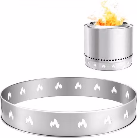 VEVOR Supporto per Braciere per Falò in Acciaio Inox Color Argento per Campeggio all'Aperto
