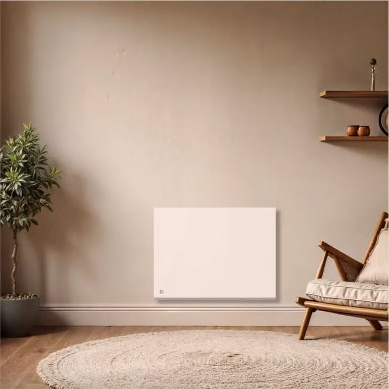Radiatore elettrico Bestherm NESSA CONNECT Wi-Fi con inerzia secca in ceramica, 1000W, Bianco