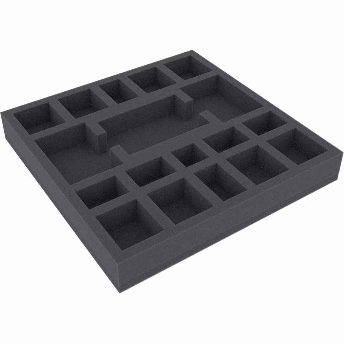 Inserto in schiuma 247x247x35 mm con 18 scomparti per giochi da tavolo