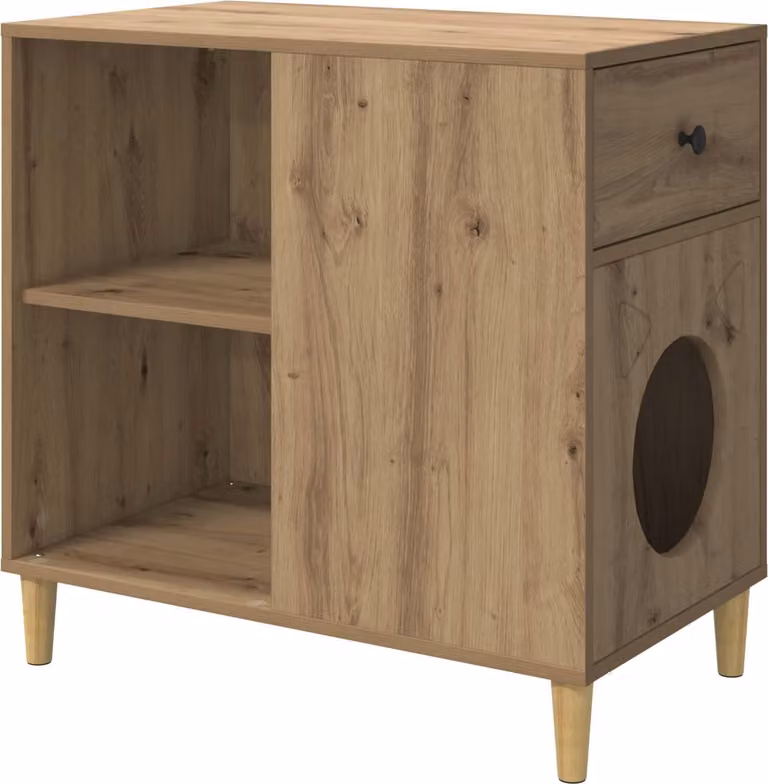 Casa per Gatti Rovere Artigianale 72 x 42.5 x 70 cm