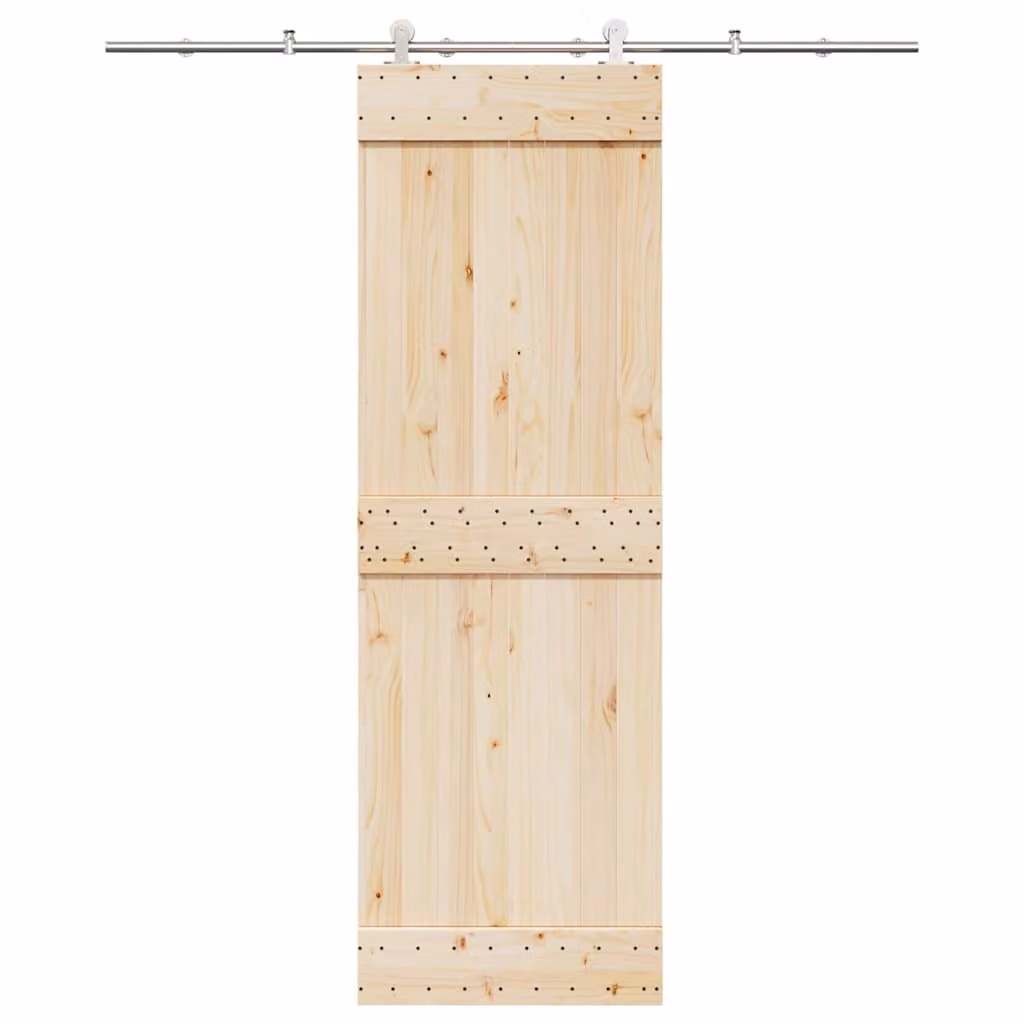 vidaXL Kit Binari per Porta Scorrevole in Acciaio Inossidabile Argento, 200 cm