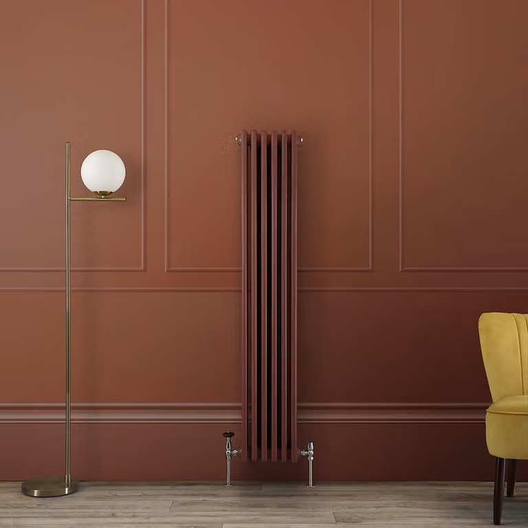 Radiatore Tradizionale Verticale a Doppia Colonna - Rosso (Booth Red) - 1500mm x 290mm - Regent