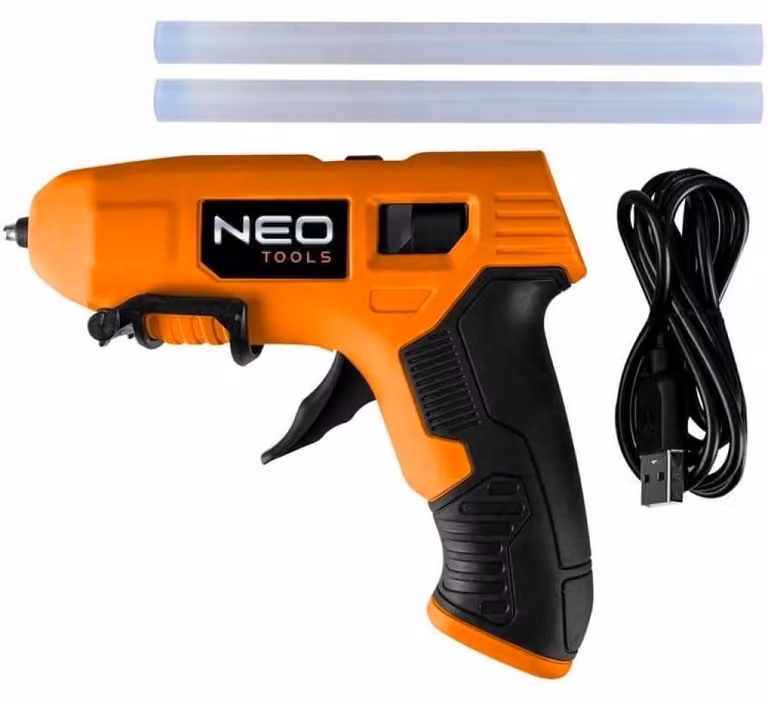 NEO TOOLS Pistola per colla 11 mm, 4V, alimentazione USB