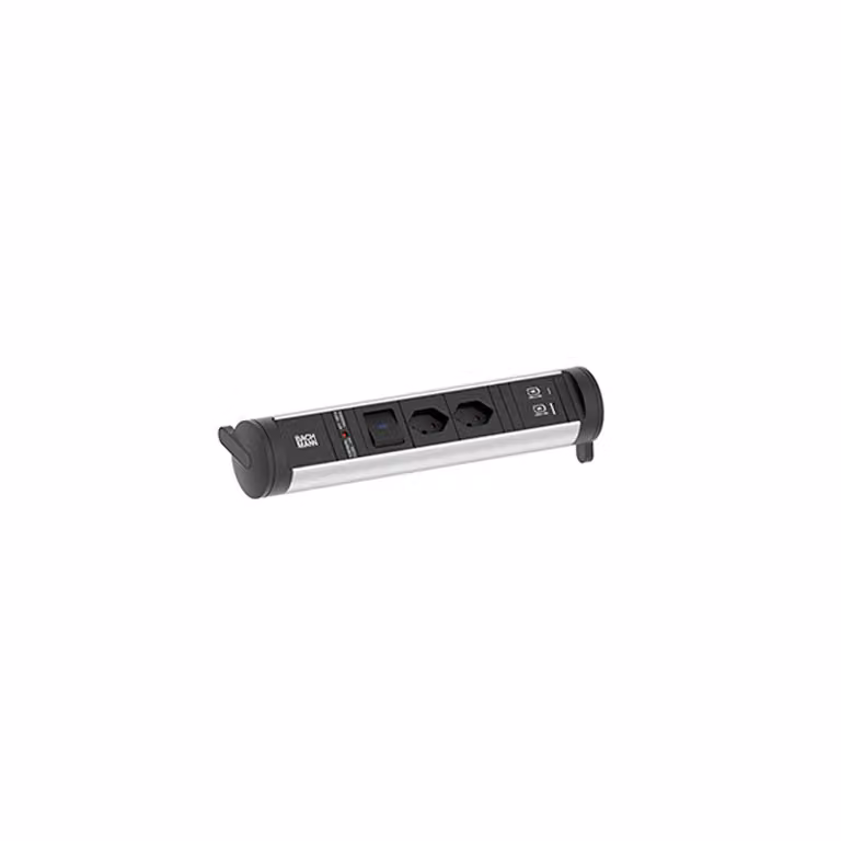 BACHMANN CYCLE Base 2xCH 1xinterruttore 1xUSB A/C 22W 0,2m GST18