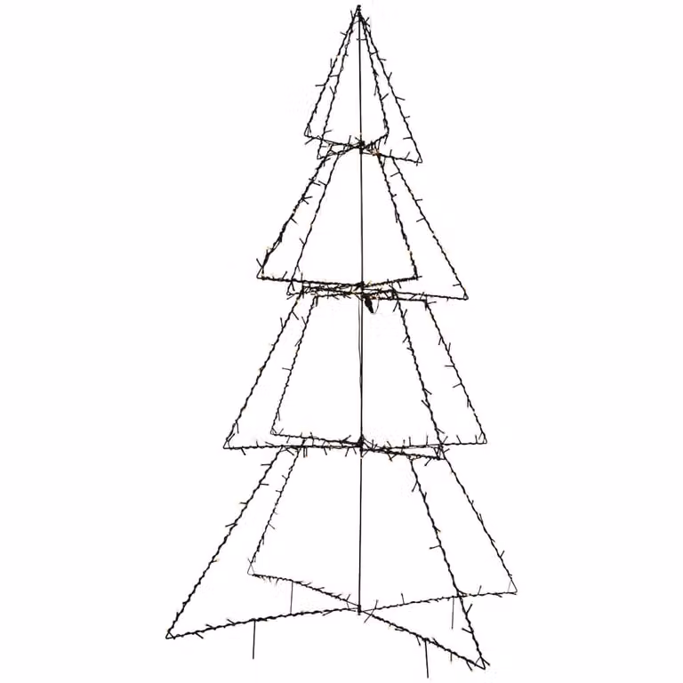 Albero di luci LED "Foldy" di Star Trading, 200 LED bianchi caldi