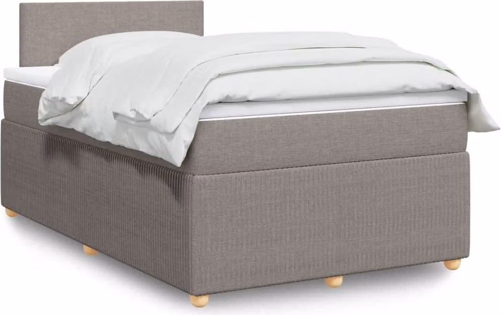 Maison Exclusive - Giroletto a Molle con Materasso Tortora 120x200 cm in Tessuto