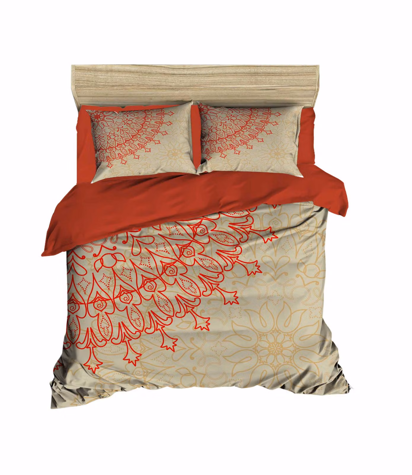 L'Essentiel Linge de Maison, Adal- PRL1284, Rosso, Piumoni, Parte superiore del piumone e federa: 100% microsatinato di poliestere