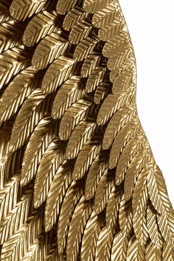 Coppia di Pannelli Decorativi Angel in Metallo Oro per Parete GIORDANOSHOP L: 60 cm, P: 8 cm, H: 146 cm – 2