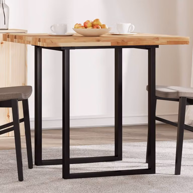 Piano Tavolo Quadrato in Legno di Acacia Oiled Marrone vidaXL L/P: 80 x 80 cm, H: 4 cm