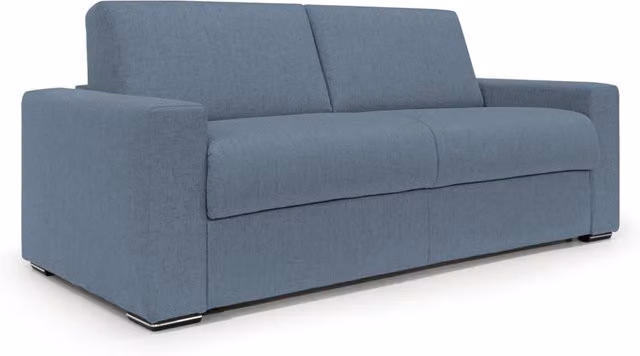 Divano letto Nixon Divani.Store con materasso Blu con coperture rimovibili e funzione letto