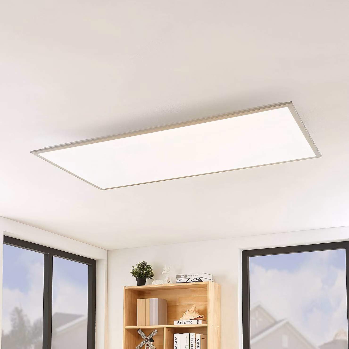 Pannello LED Lindby Stenley, CCT, 120 cm x 60 cm, dimmerabile Stenley Lindby,, Bianco / Opale, Cucina, Plastica, Moderno, Pannello LED