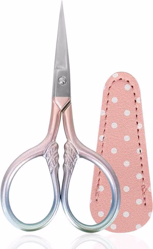 Piccoli forbici in acciaio per cucito e lavori manuali, rosa, 1 pezzo