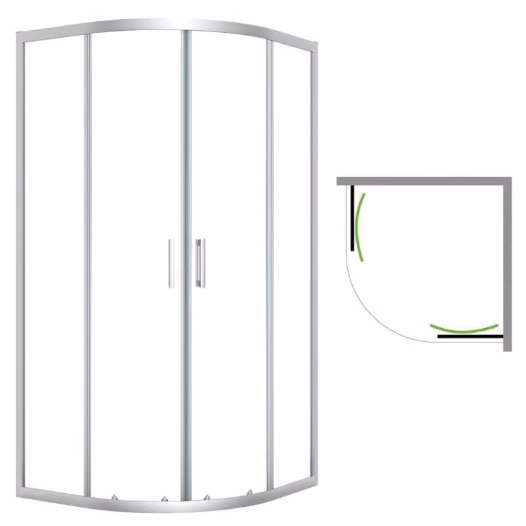 Laveo DESNA box doccia a quarto di cerchio 80x80 cm JKD_086Z