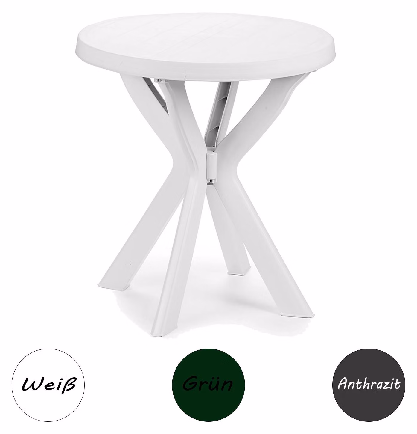 Tavolo da giardino bistrot tavolo da balcone in plastica rotondo Ø70xH72cm
