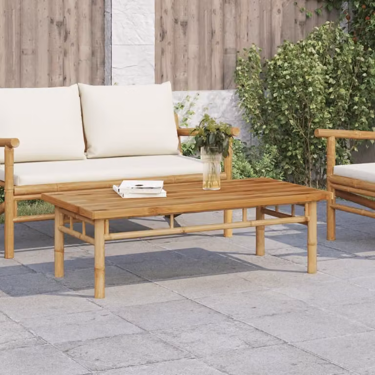 Maison Exclusive - Tavolino da caffè in bambù, 110x55x35 cm