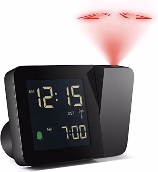 Radio da Soggiorno con Proiezione - Alarme Digitale - Orologio Digitale - Nero