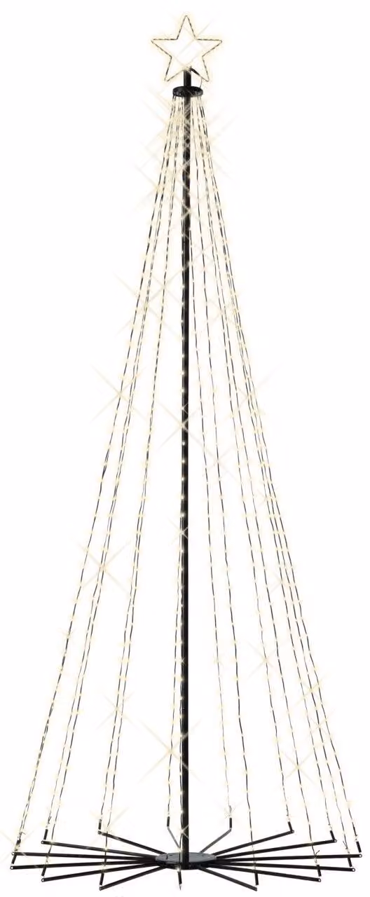 Lumineo LED albero in metallo 706 LED 240 cm nero, bianco caldo