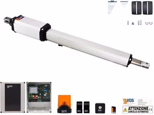 Kit per un cancello a battente VDS Linear 11 400 230V da 2,50 mt, colore argento