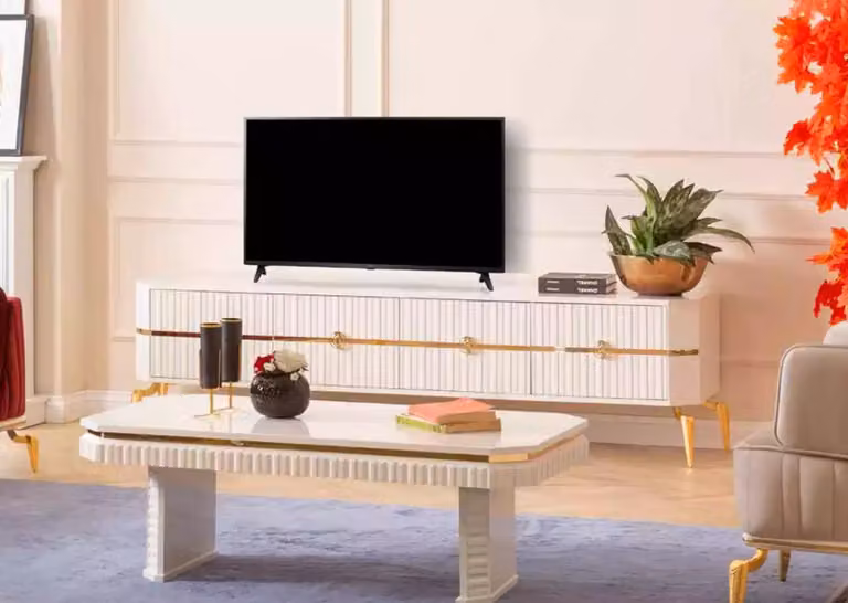 Couchtisch Sideboard 2tlg Wohnzimmer Möbel Tisch Lowboard weiß