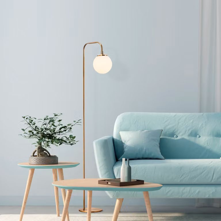 Opviq, Viran- Viran FLG, vintage, lampade da terra, 27 x 27 x 146 cm, corpo in metallo
