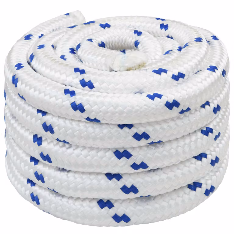 Corda multiuso vidaXL in plastica, Bianco e Blu, Diametro: 30 mm, Lunghezza: 10 m