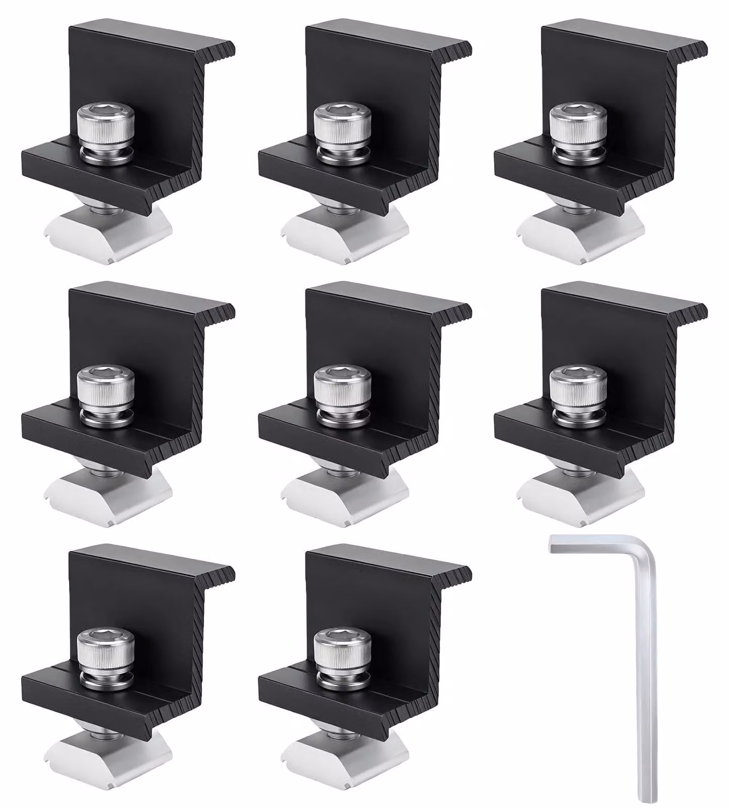 Supporti per pannelli solari, confezione da 8 pezzi, in alluminio, 30 mm, per tetti e campeggio