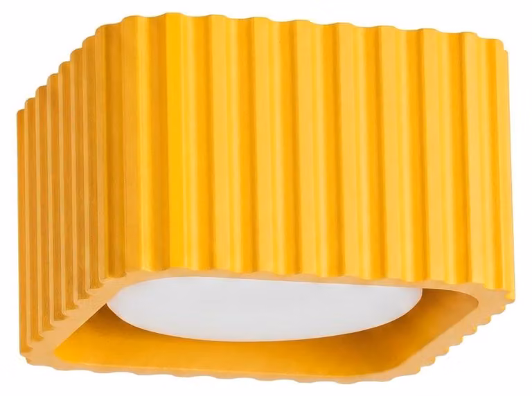 Plafoniera RIFF 1 gialla Gx53 1xGx53 10W alluminio 6x10x10cm Sollux Lighting