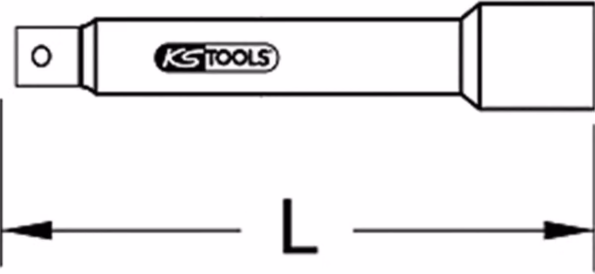 KS TOOLS Prolunga 3/8" con zigrinatura 125 mm - 911.4882