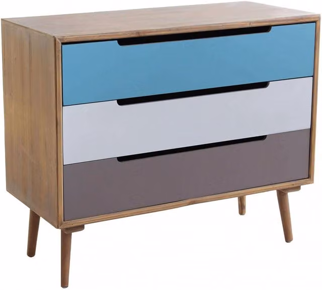 Mobile Brisbane 80x35,5x66,5 h cm in Legno Multicolor