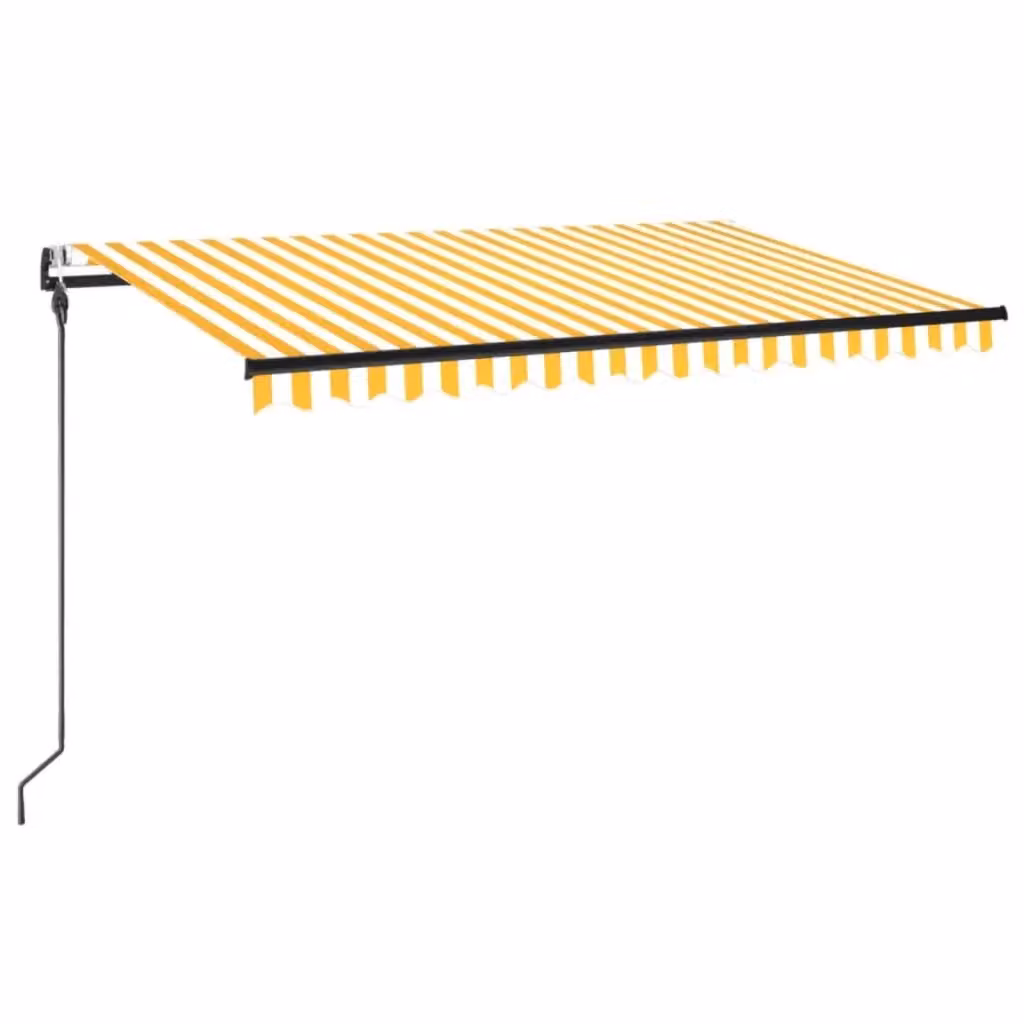 Tenda Automatica Videx con Sensore Vento e LED, L/P: 450 x 300 cm, Colore Giallo Bianco Antracite – 2