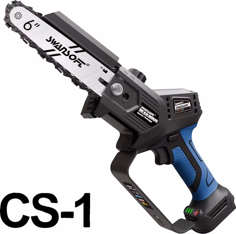 Motosega, elettrosega, motore senza spazzole, utensile da taglio, Swansoft CS-1 Blue