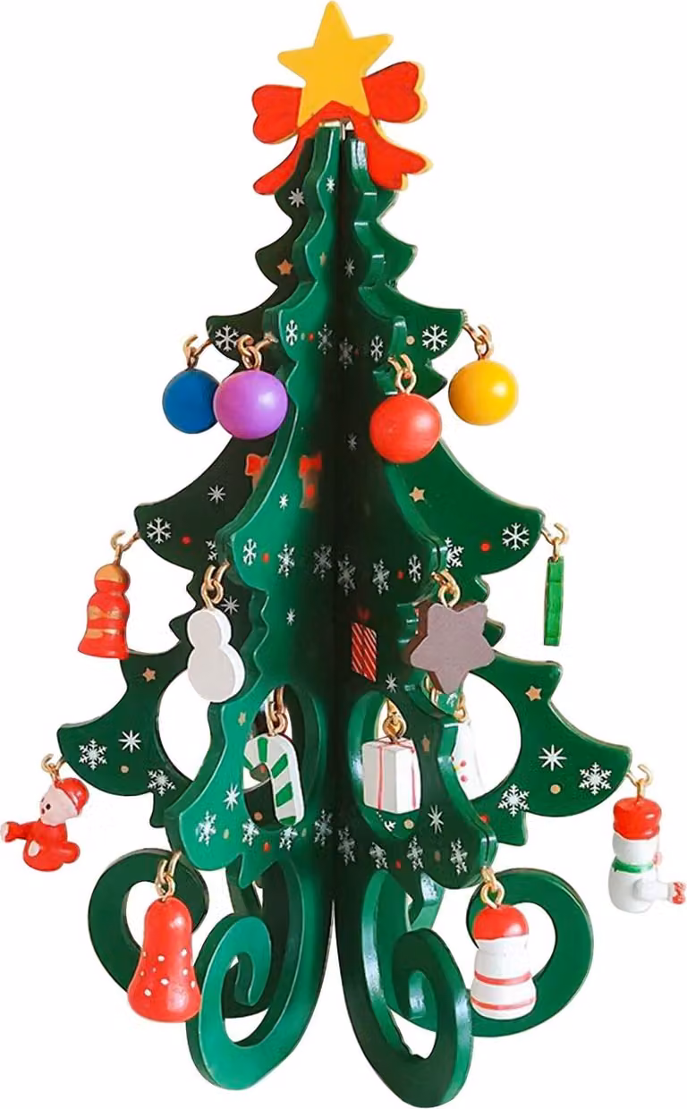 Decorazione natalizia Mini albero di Natale Decorazione da tavolo Piccolo albero di Natale Decorazione da tavolo Ornamenti natalizi in legno Albero di Natale da tavolo