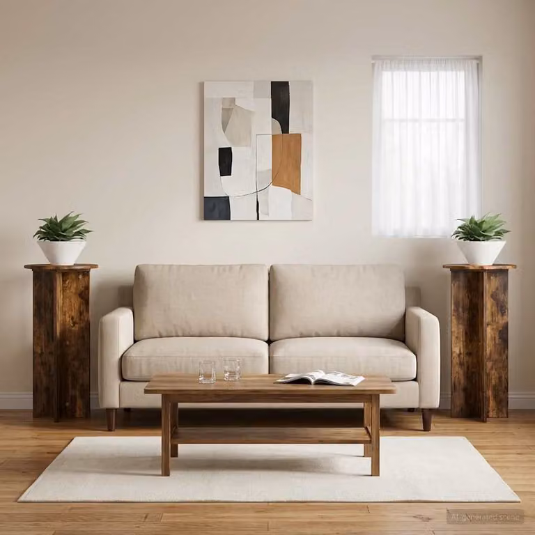 Set di 2 supporti per piante vidaXL in legno color marrone, L/P/H: 40 x 40 x 80 cm