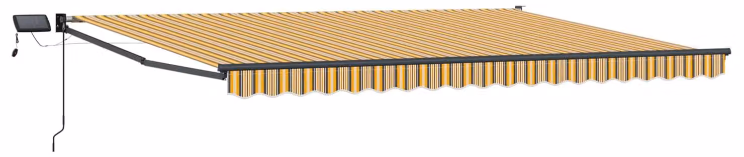 Tenda retrattile manuale con LED 4,5 × 3 m