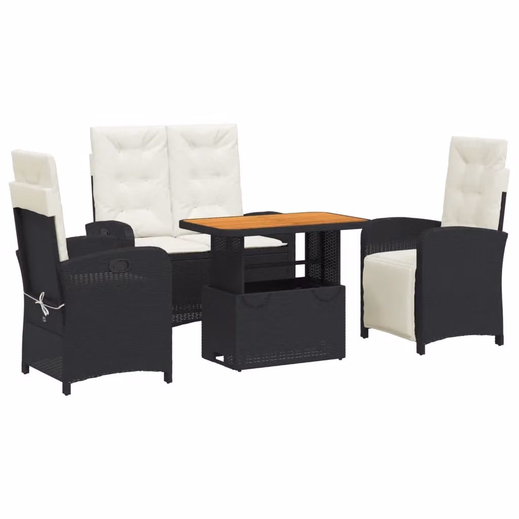 Set da pranzo da giardino vidaXL in legno di acacia oliato con 4 sedie moderno per terrazzo e balcone – 2